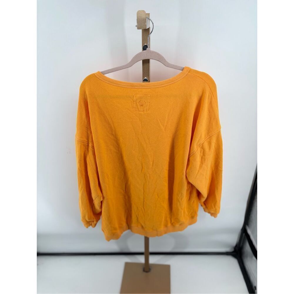 Aerie yellow orange women’s sweatshirt size medium 100% cotton - Picture 12 of 12